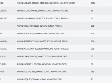 Aydın TOKİ Kura Sonuçları